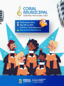 Messias Targino promove aulas gratuitas de canto através do Coral Municipal Gabriela Fernandes Jales