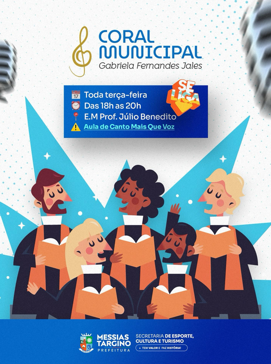 Messias Targino promove aulas gratuitas de canto através do Coral Municipal Gabriela Fernandes Jales